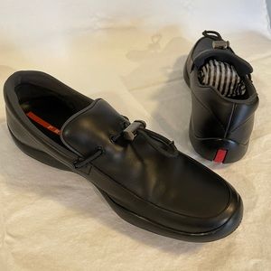 Prada Men’s Leather Penny Loafers with Vibram Sole